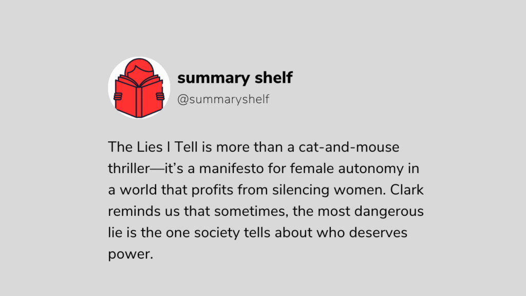 The Lies I Tell Summary by Julie Clark 3 The Lies I Tell Summary by Julie Clark
